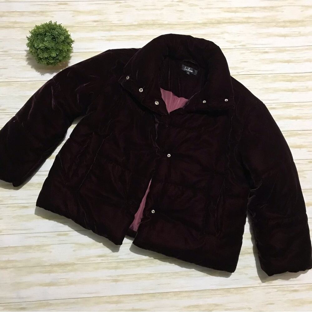 Lulus Purple Velvet Quilted Oversized Massive Marshmallow Puffer Coat Small